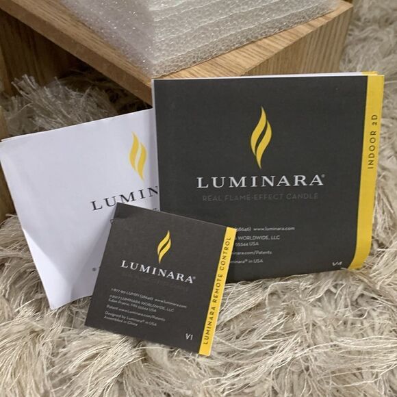 Luminara Red Glitter 7” Red Pillar Flameless Indoor Candle With Remote - Picture 3 of 17